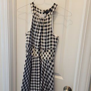 Checkered black and white dress
